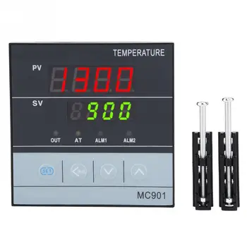 MC901 Цифров Водоустойчив PID-регулатор на температурата K Тип сензор PT100 вход реле SSR Изход регулатор на температурата