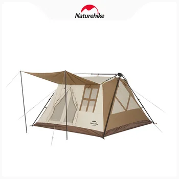 Naturehike 2023 Нова автоматична палатка от памук A-тип за нощуване на открито, лесен за сглобяване на Шатъра за кабини за 3-4 човека