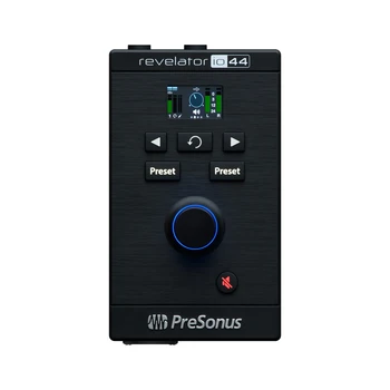 PreSonus Revelator io44 - Ультракомпактный аудиоинтерфейс, който е съвместим с мобилни шина USB-C®, за запис, стрийминг и подкастинг.