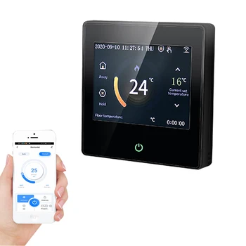 Qiumi Smart WiFi термостат с дисплей за вода / за подгряване на пода, електрически водогрейный / газов котел, работи с Google Home