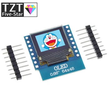 TZT 0,66 инчов OLED-дисплей Модул за WEMOS D1 MINI ESP32 Модул Arduino AVR STM32 64x48 0,66 