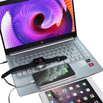 USB C Хъб 7 В 1 Type C Hub До 4k с 3 порта USB 3.0 с Мощност 100 Вата За флаш устройство Surface Pro XPS PC, мобилен твърд диск, Chromebook