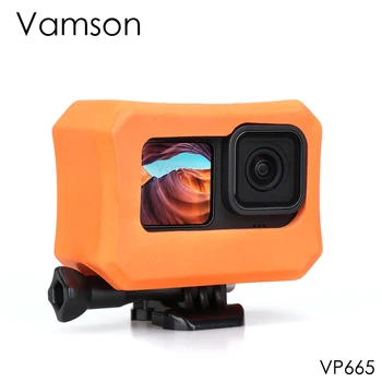 Vamson Оранжево Защитен Калъф EVA за GoPro Hero 12 11 10 9 Черен Воден Плаващ Спортна Екшън Камера Аксесоари Поплавък за Гмуркане