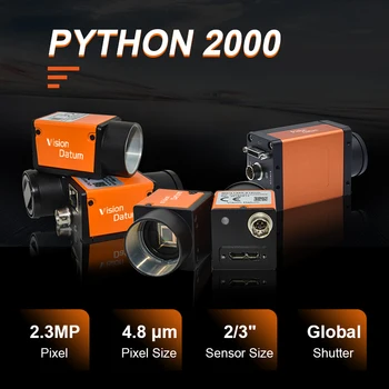 Vision Datum Висока скорост на Инспектиращата машина GigE USB 3.0 CameraLinkCamera с глобалното затвор PYTHON 2000 2.3 MP 4.8 um 2/3