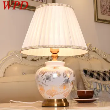 WPD Модерна керамична настолна лампа, креативни led настолни лампи с бяла затъмняване, Декорация за дома, хол, спалня, прикроватной нощни шкафчета