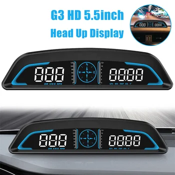 Авто HUD скоростомер G3 GPS, централен дисплей, цифрова напомняне, аларма, скоростомер, електронни аксесоари за всички автомобили