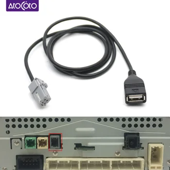 Автомобилен 4-пинов мъжки USB кабел-адаптер, аудио вход за мултимедийни CD-радиоплеера Toyota Camry Avalon Corolla RAV4 2020