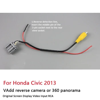 Автомобилна Камера за обратно виждане С Обратна Паркинг RCA Адаптер Кабели За Honda CR-V, CRV 2012-2013 Оригинален Ключ RCA Connector RCA Кабел