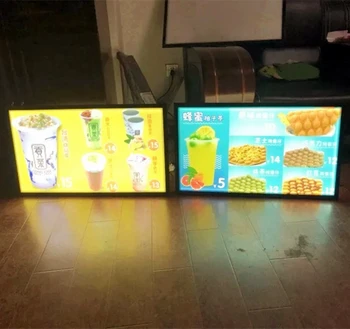 Алуминиева рамка с пейзажна закопчалка A1, табло за меню със задно светодиодно осветление, Светлинни кутии за заведения за хранене