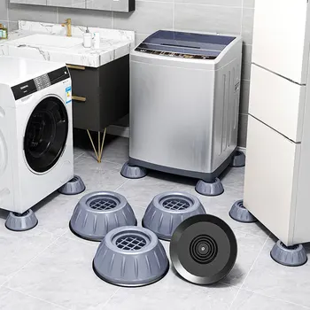 Анти-вибрационни накладки за пералня Пластмасови гумени крачета Амортизационен и шумоподавляющие опора за пералня и сушилня Подложка за изравняване легла в хладилника
