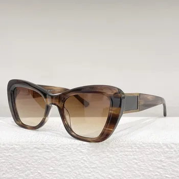 Безплатна доставка на Висококачествени ацетатные слънчеви очила са Модерни, луксозни дамски слънчеви очила реколта кръгли маркови слънчеви очила за момичета Оригиналната кутия