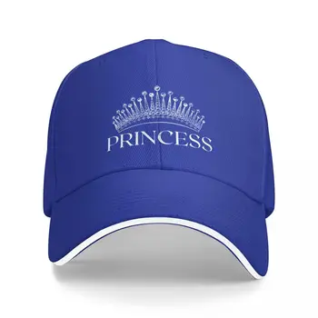 Бейзболна шапка Crown Princess Tiara (бял принт), плажна шапка, плажни дамски шапки от слънцето, мъжки