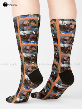 Брайън Dennehy Tribute Чорапи софтбол жените Чорапи с високо Качество, сладък, елегантен, красив Кавайный карикатура, сладки памучни чорапи в стил харадзюку за момичета