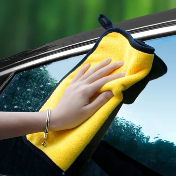 Брой (2) 30*30 см Автомивка Кърпа От Микрофибър за Почистване Сушене на Подшивание Грижи За Детайли За Колата-стайлинг Аксесоари за Автомобили