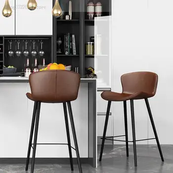 Висок бар стол, въртящ се по височина на тезгяха, дизайнерски стол за дневна, точно копие на улични табуреток Altos Cocina, Мебели за дома YYY30XP