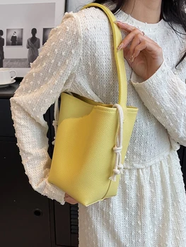 Висококачествена и модерна дамска чанта за чанта, лятна популярна однотонная ежедневни проста женска чанта на едно рамо, подмишница за пазаруване