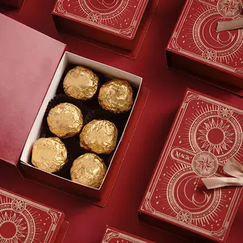 Висококачествена кутия шоколадови бонбони Картонена Кутия бонбони в европейски стил, лесно деформируемая Подарък кутия шоколадови бонбони в книгата стил