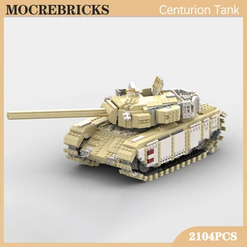 Военната серия WW II Британски танк Centurion проследяват превозно средство Машина MOC Градивен елемент на Оръжие, Модел Оборудване Тухли, Играчки, Подаръци за деца