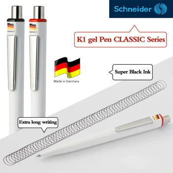 Германия Schneider Гел писалка K1 за студентски писма, Водна Писалка, офис Химикалка за подпис 0,5 мм, сменяеми консумативи, Зареждане G2