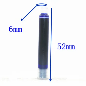 Големият диаметър на 52-6 мм, за еднократна употреба синя писалка, дължина презареждане на касетата с мастило за автоматична писалка