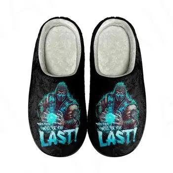 Гореща игра Mortal Kombat, домашни памучни чехли по поръчка, висококачествени мъжки Дамски плюшен модни ежедневни обувки, водене жив топлина, минерални чехли