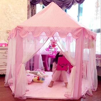 Детска шестоъгълен палатка принцеса, кадифена подложка в тон, детски игри подложка за скално катерене, спортно одеяло