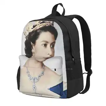 Дизайнерски Раница с 3D Принтом на Кралица Елизабет, Студентски чантата на Кралица Елизабет, Великобритания, Градска Великобритания, Любов Към Англия, Уелс