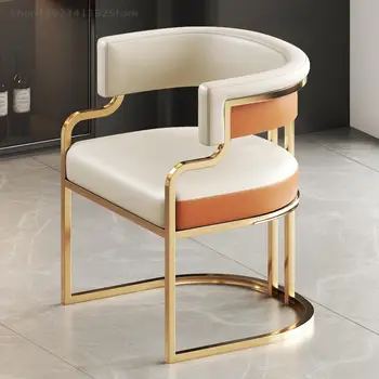 Дизайнерски трапезни столове в скандинавски стил, Кожена Хол, Спалня, Модерни Трапезни Столове, Луксозна Тоалетна Мебели Sala Da Pranzo FY40XP