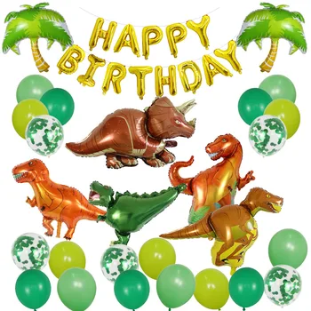 Динозавър Животно в Джунглата Тематични Пакет За рожден ден Украса на Детски Парти Набор от балони с Динозавром