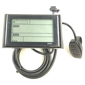 Електрически велосипед LCD-S900 дисплей 36-48 В, електрически мотор, интелигентен контролен панел SM със светлинен конектор за Аксесоари