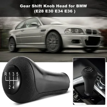 За BMW E28 E30 E34 E36 Дръжка на скоростния Багажника с 5-Степенна Автомобили Дръжка на скоростния Корона Ръкохватка Ръчна изработка Изкуствена Кожа Кола-Стайлинг Черен