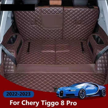 За Chery Tiggo 8 Pro MAX 2022 2023 Подложка За Багажника Кожен Здрав Товарен Подложка Килими За Багажника Задната част на Фолиото за Защита на Интериорни Аксесоари