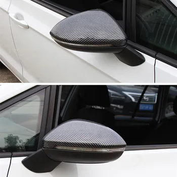 За Golf 7 MK7 2014 2015 2016 2017 2018 ABS Хром/карбоновое автомобилно огледало за обратно виждане, декоративна капачка, декорация, аксесоари за стайлинг на автомобили, 2 бр.