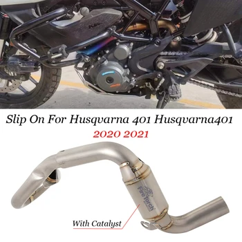 За Husqvarna 401 SVARTPILEN 401 VITPILEN 2020 2021 мотоциклет изпускателна тръба Escape Moto Промяна катализатор за премахване на