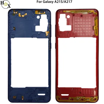 За Samsung Galaxy A21S A217 задната част на кутията на телефона задната част на корпуса средната рамка с по-голямата част капацитет