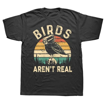 Забавни Ретро Реколта Тениски Birds Are not Real, Летен Стил, Графичен Памучен Градинска Дрехи С Къс Ръкав, Подаръци За Рожден Ден, Тениска За Мъже