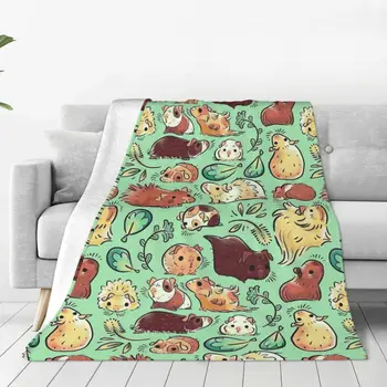 Забавно одеяло от капибары, бархатное украса във формата на животно, многофункционални леки, тънки одеяла за дивана, улично плюшевое коварен одеяло