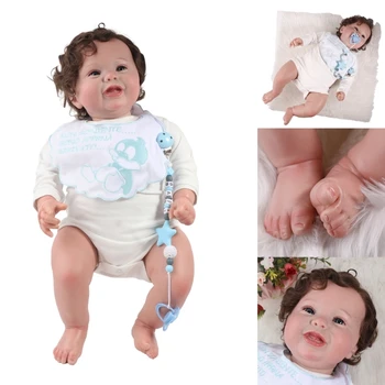 Играчка за бебета от бялата раса, силиконов калъф за дрехи, подарък за рожден ден на детето 60 см