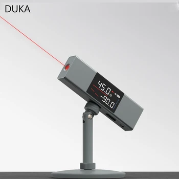 Измерване на ъгъла на наклона на лазер Duka, линийка, измерване на ъгъл в реално време с двустранно HD LED екран, много точни измервателни инструменти