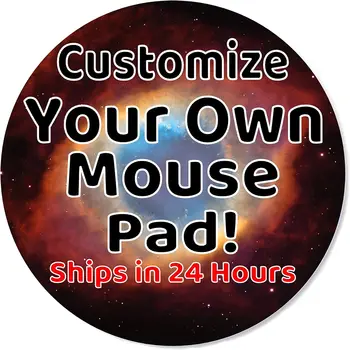 Изработен по поръчка на кръгла подложка за мишка Потребителски геймърска подложка за мишка Персонализирана подложка за мишка със снимка, лого и текст за офис картинката на масата
