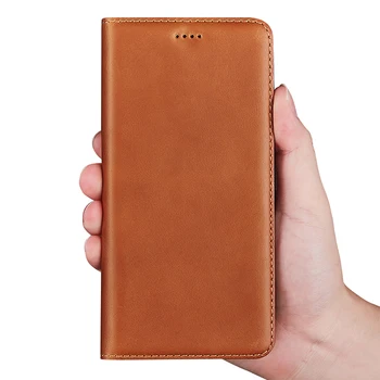Калъф от Естествена Флип-Кожа с Шарени Напа За Xiaomi Redmi K20 K30 K40 Pro Plus Uitra Business Phone Wallet Cover Cases