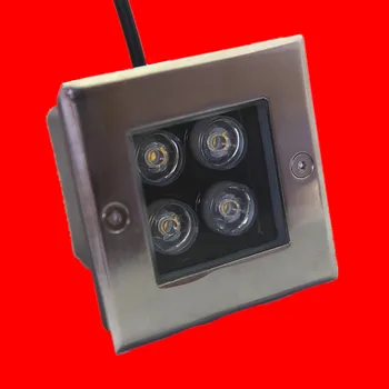 Квадратен led Подземен лампа 4X2 W IP65 100 мм * H75MM IP67 Външен Led Подземен Лампа AC85-265V/DC12V 4 бр.