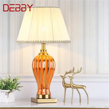 Керамична настолна лампа DEBBY Dimmer LED Модерна Луксозна Настолна Лампа за Дома за хол