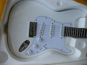 Китайската гитарная фабрика custom st Guitar бял палисандровый лешояд електрически китари Реална снимка Безплатна доставка Високо качество 7yued
