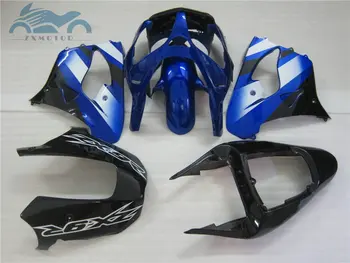 Комплекти за мотоциклетни обтекателей за Kawasaki Ninja ZX9R Комплект обтекателей 2002 2003 ZX-9R 02 03 син черен ABS пластмаса пътни състезателни комплекти