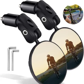 Кормило Огледало за обратно виждане с Гъвкав завъртане на 360 Малки Странични Огледала, Рефлектори МТБ за автомобилния състезания, Торцевое огледало за кормилото на велосипеда