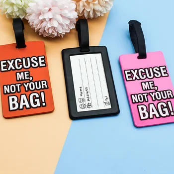 Креативна нова багажная виси етикет с силикагел Fasihion, притежател на лична карта и адрес, куфар за багаж засаждане на етикети, преносим издател, аксесоари за пътуване