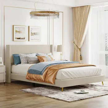 Лека луксозна елегантна вельветовая легло на платформата размер 