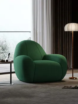 Лесен Луксозен творчески кактусовый мързелив диван Проста модерна всекидневна за един човек, текстилен случайни разтегателен диван и фотьойл