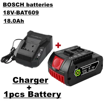 Литиево-йонна батерия за електрически инструменти 18, 18,0 ah, подходящ за bat609, bat609g, bat618, bat618g, bat614, продава 1 Батерия + зарядно устройство